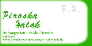 piroska halak business card